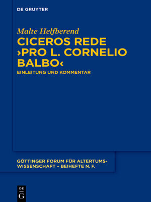 cover image of Ciceros Rede ›Pro L. Cornelio Balbo